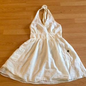 💛White Halter Top Dress